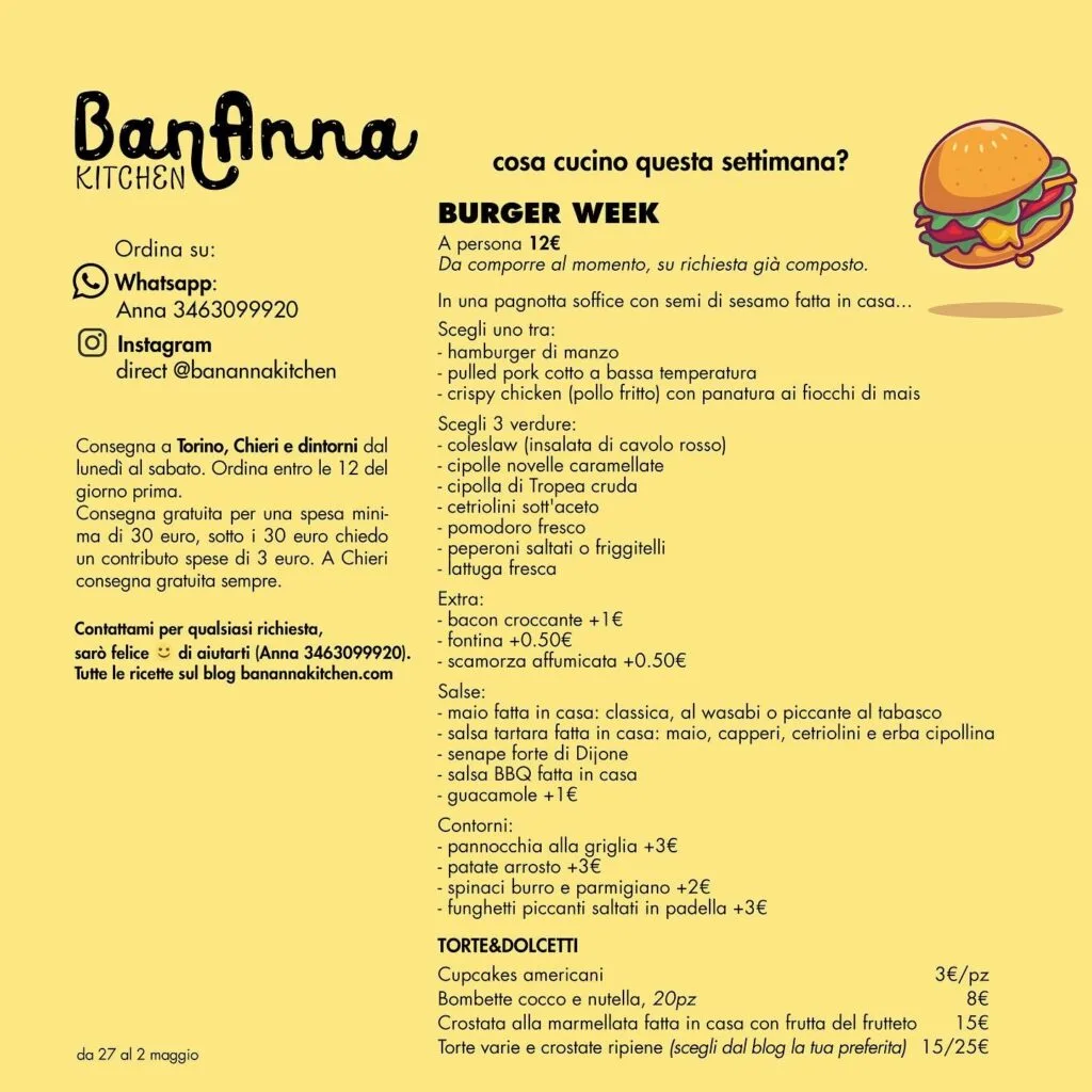 Menù della Settimana 27/04-02/05 | Bananna Kitchen d650a3b0 b986 4732 b946 24179222e18f | Bananna Kitchen