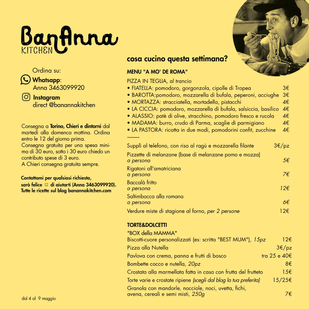 Menù della Settimana 03/05-09/05 | Bananna Kitchen img 1199 | Bananna Kitchen